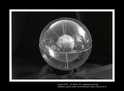 ENTITA' XVII XI'98/IX '99 - combustione di tela. Diametro nucleo sfera ceneri cm 8,8, diametro sfera esterna plexiglass cm 25